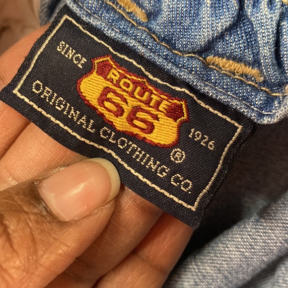 Vintage route 66 Maxi denim skirt button front sz13/14 no stretch button… - Picture 8 of 9